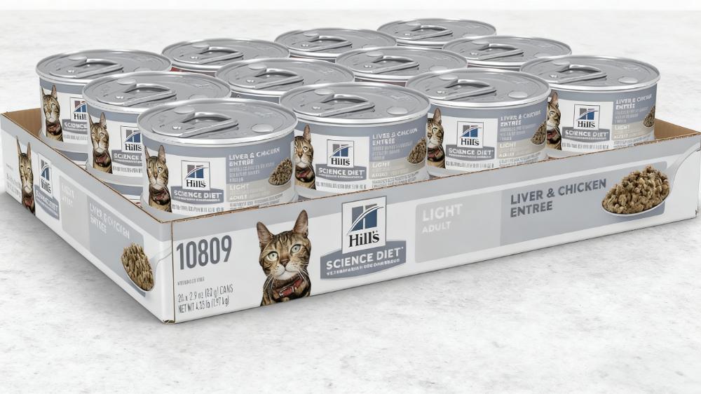 Hill's Science Diet Light Adult Cat Food, Chicken & Liver Recipe Canned Entrée